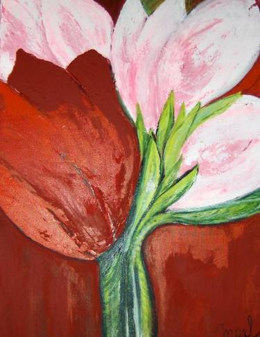 Original Abstract Expressionism Floral Paintings by marleen becks
