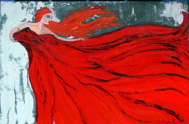 Original Abstract Expressionism Women Paintings by marleen becks