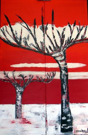 Original Tree Paintings by marleen becks