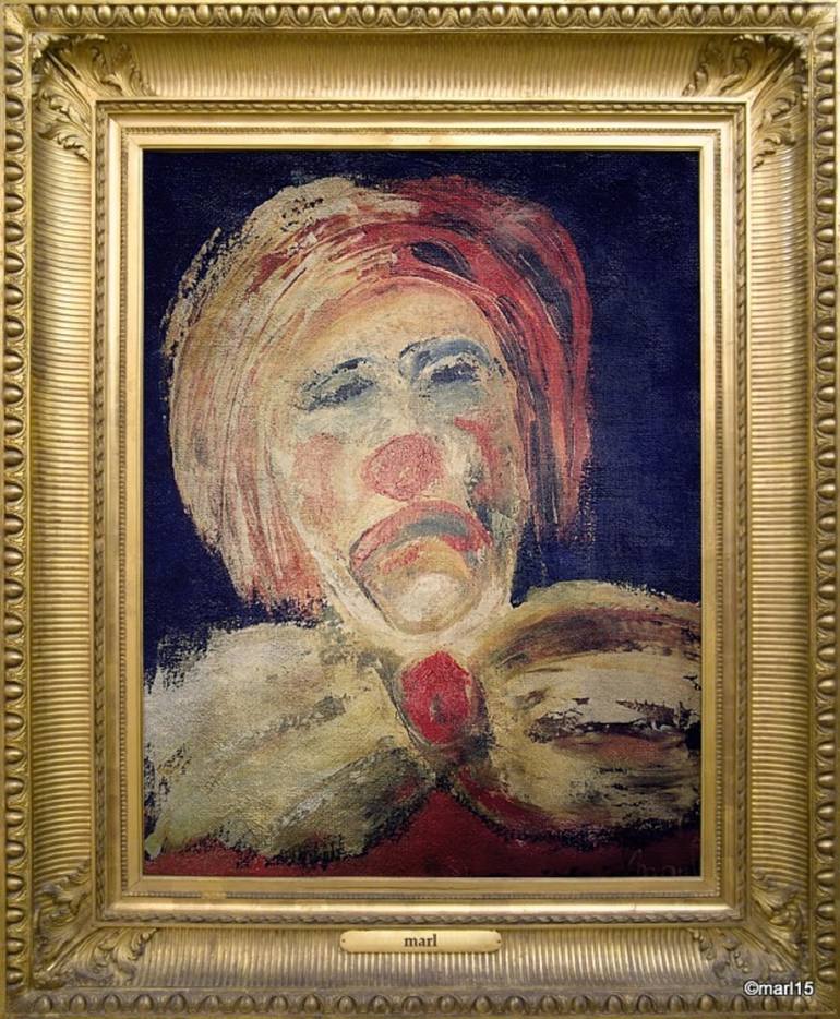 Original Abstract Expressionism Portrait Painting by marleen becks