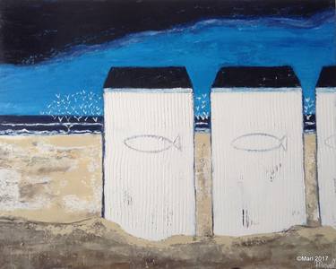 Original Art Deco Beach Paintings by marleen becks