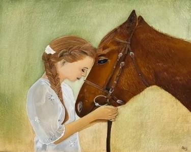 Original Art Deco Horse Paintings by Maryam Chaudhary