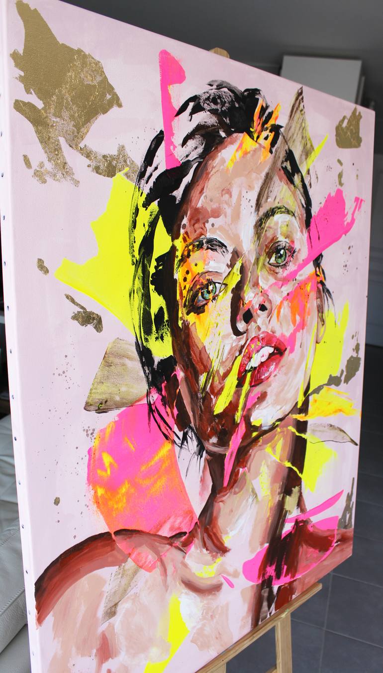 Original Contemporary People Mixed Media by Nathalie Cubéro