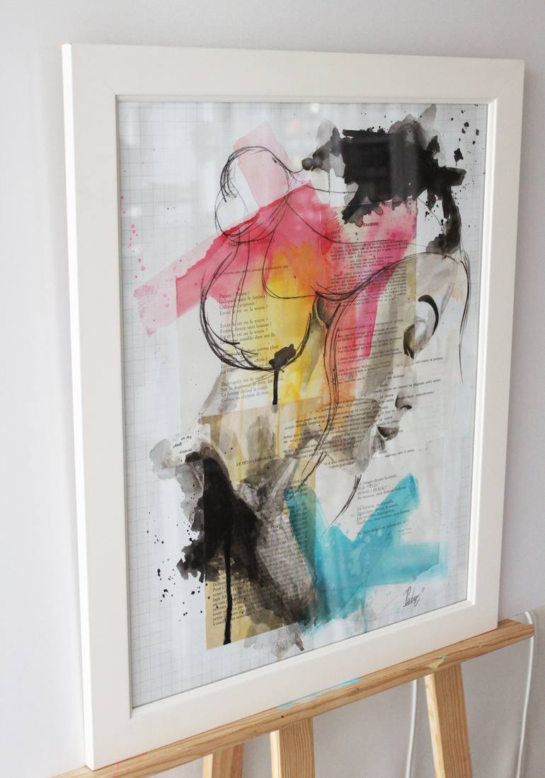 Original Figurative Women Mixed Media by Nathalie Cubéro