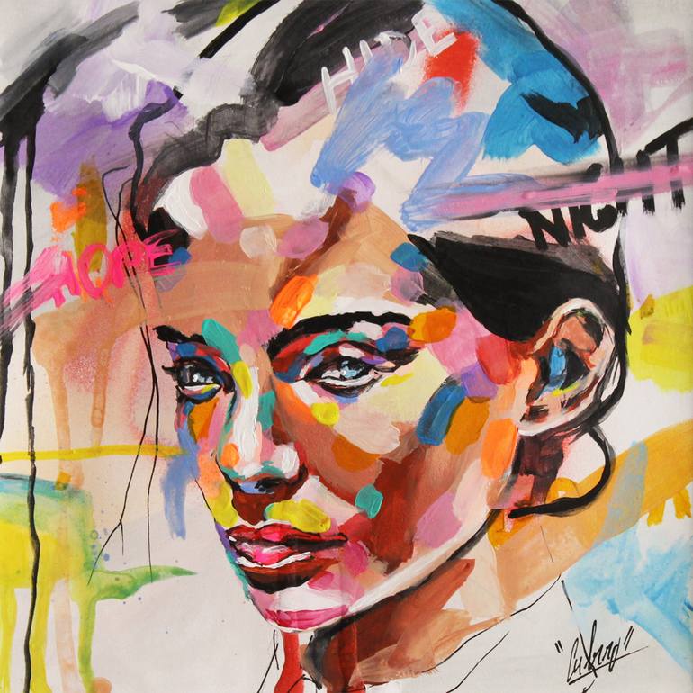 Original Portrait Painting by Nathalie Cubéro