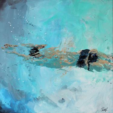 Original Abstract Expressionism Sport Paintings by Nathalie Cubéro