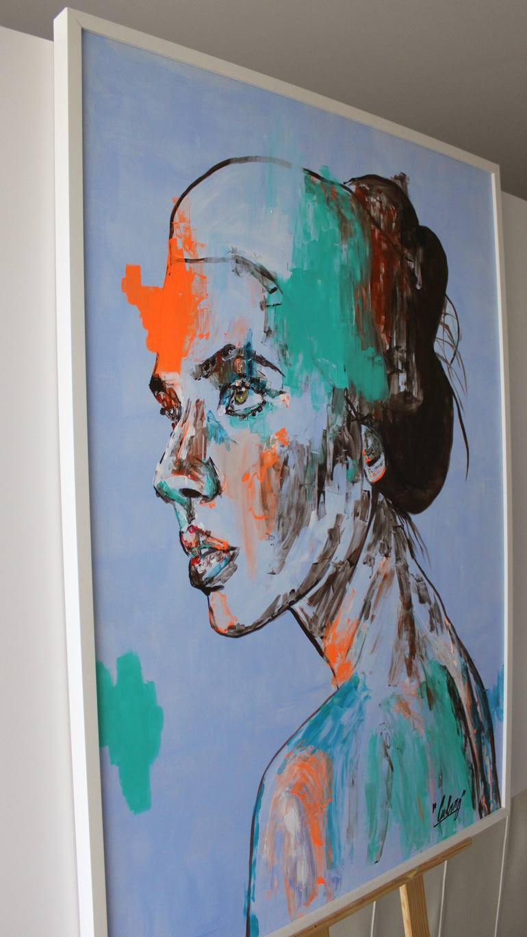 Original Abstract Expressionism Women Painting by Nathalie Cubéro