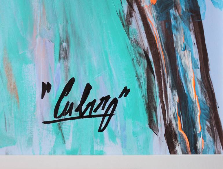 Original Abstract Expressionism Women Painting by Nathalie Cubéro