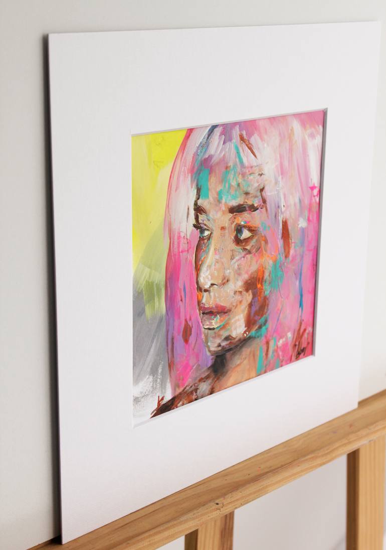 Original Abstract Expressionism Women Painting by Nathalie Cubéro