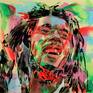 25 x 25 cm painting of Bob Marley