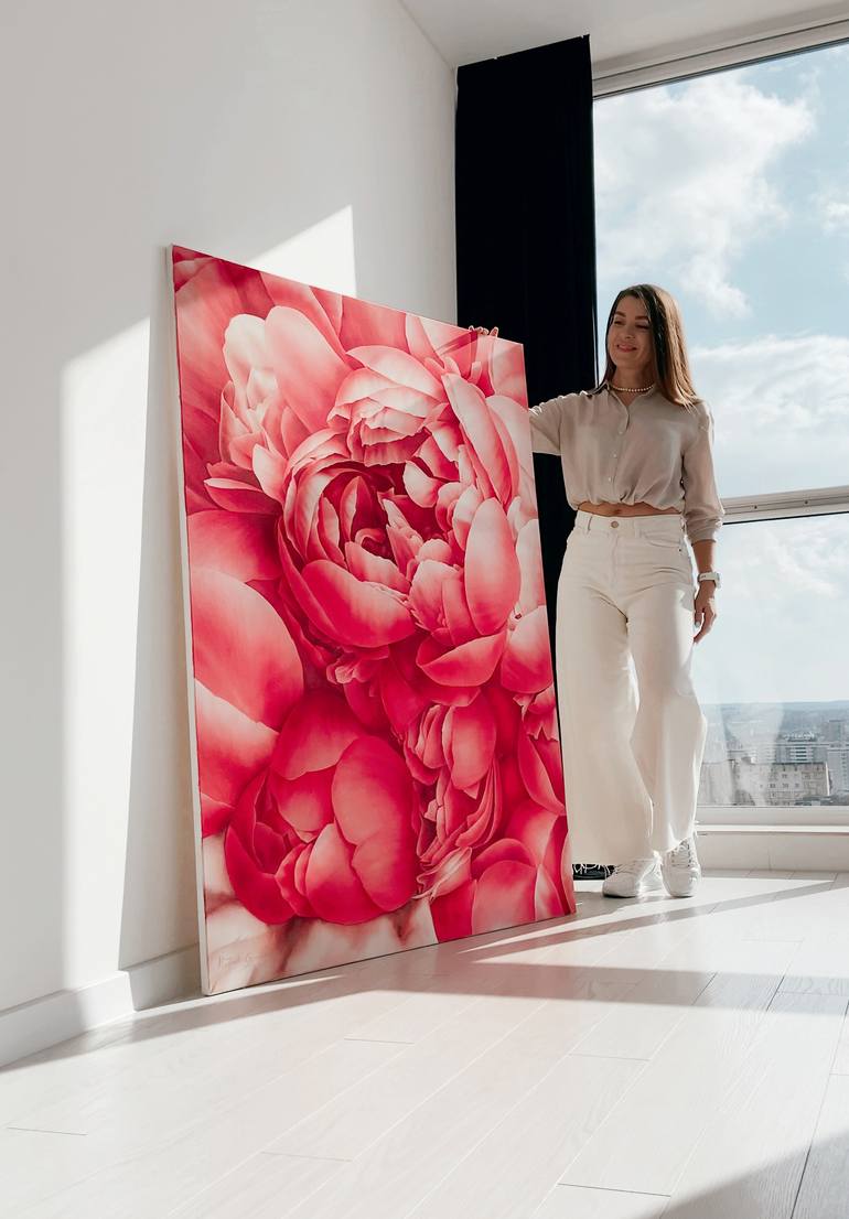 Original Contemporary Floral Painting by Natalie Gzoim