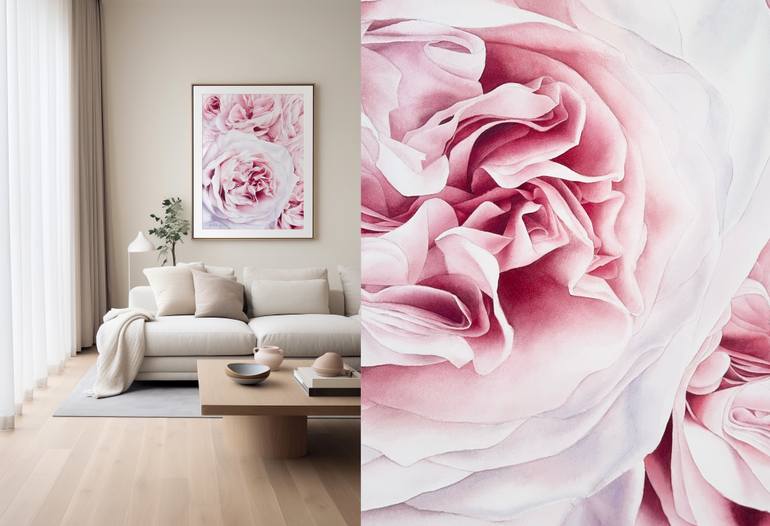 Original Realism Floral Painting by Natalie Gzoim