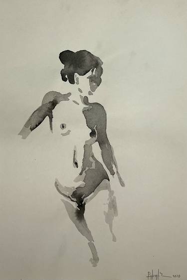 Naked woman "New" Watercolor thumb