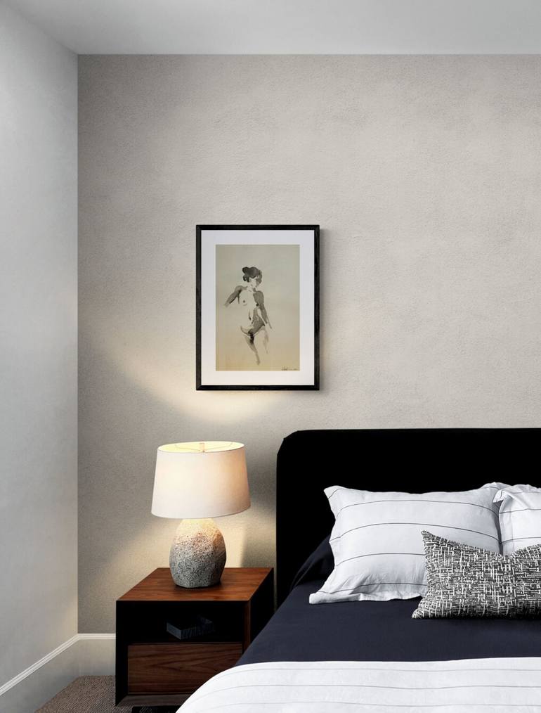 Original Art Deco People Drawing by Tina Karakeshishyan