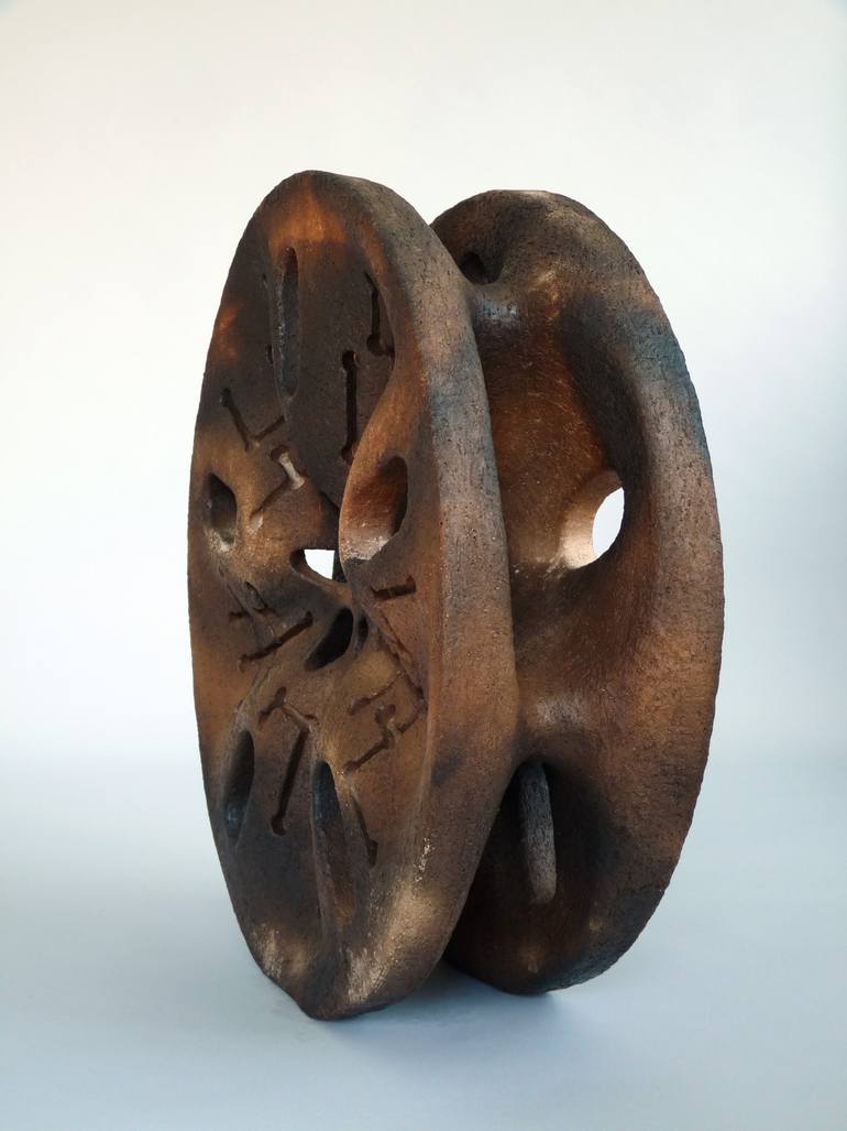 Original Abstract Science/Technology Sculpture by Arne Petersen