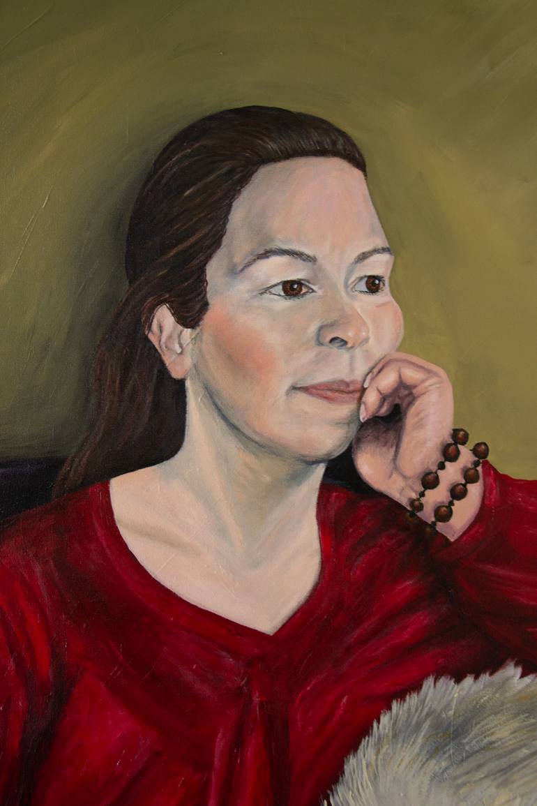Original Realism People Painting by Maria Wessels