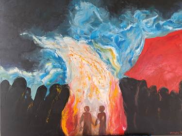 Original Conceptual Politics Painting by Maria Wessels