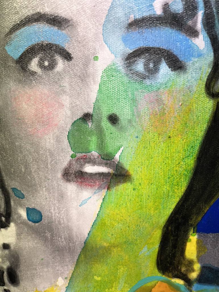 Original Abstract Portrait Painting by María Burgaz