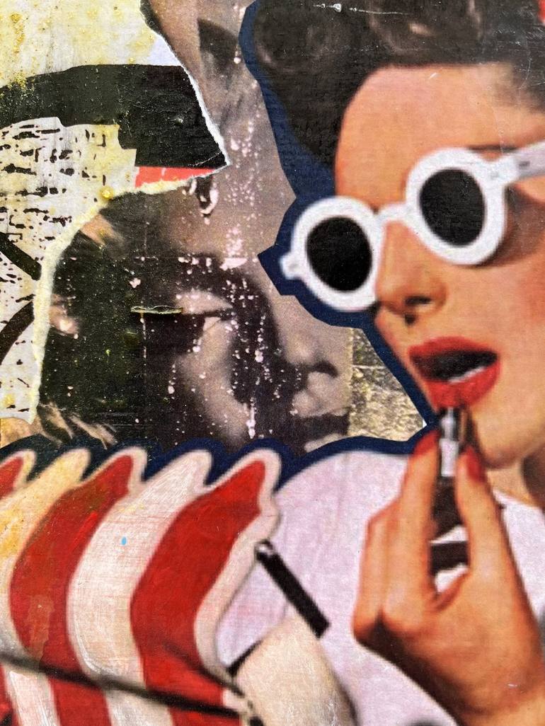 Original Pop Art Abstract Collage by María Burgaz