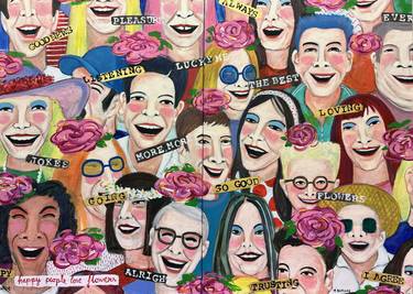 Print of People Collage by María Burgaz