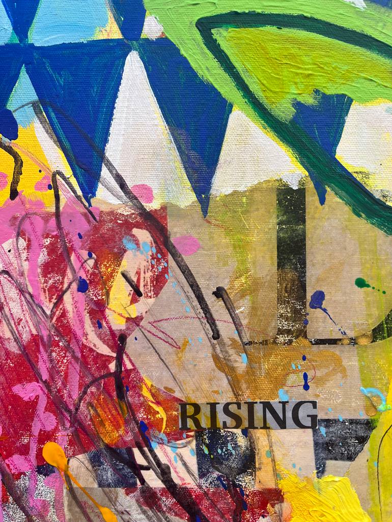 Original Pop Art Abstract Painting by Maria Burgaz