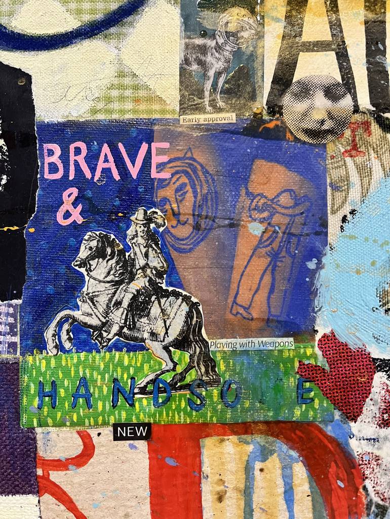 Original Pop Art Abstract Painting by Maria Burgaz