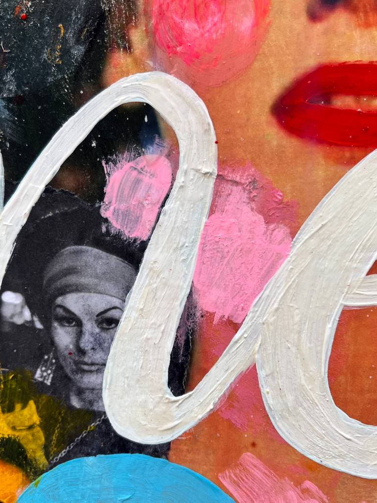 Original Pop Art Abstract Painting by Maria Burgaz