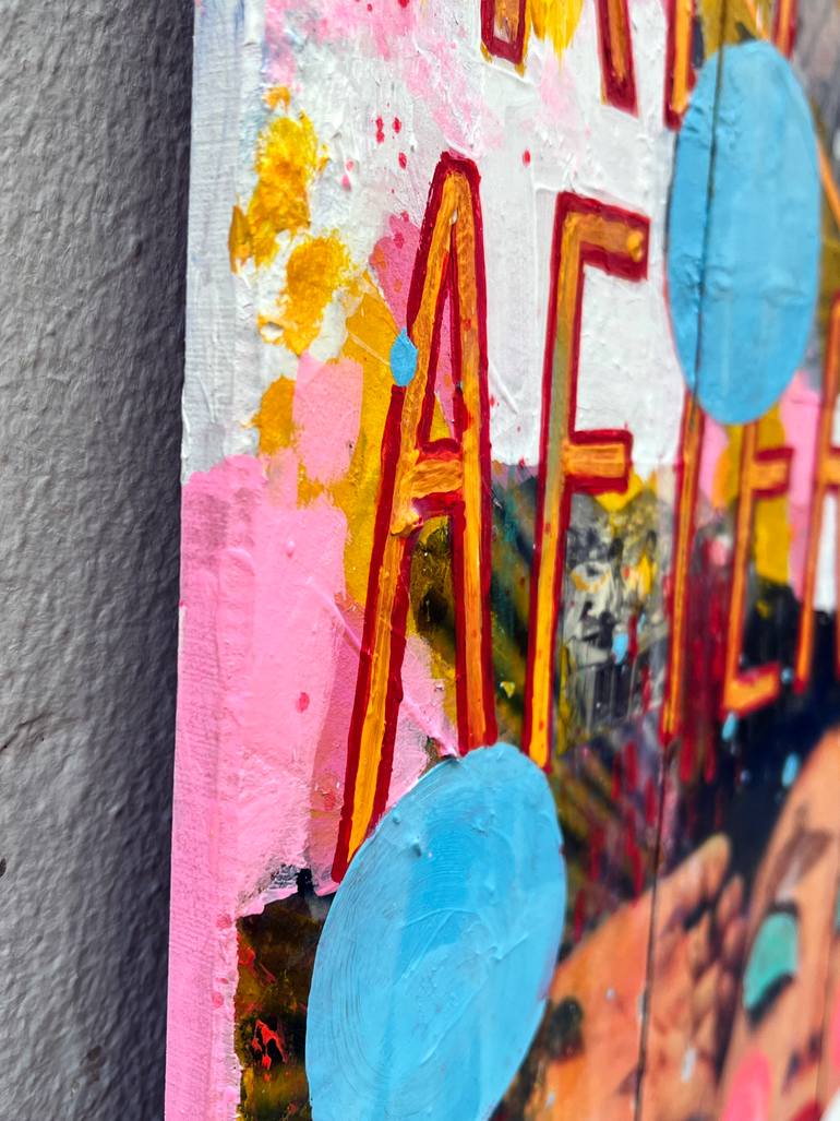 Original Pop Art Abstract Painting by Maria Burgaz