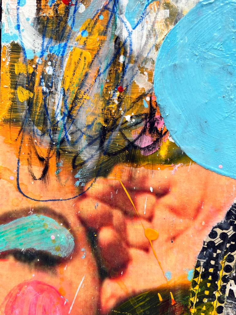 Original Pop Art Abstract Painting by Maria Burgaz