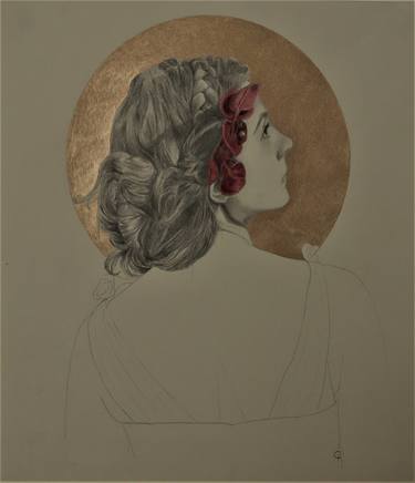 Print of Portraiture Women Mixed Media by Rebecca Chamberlain