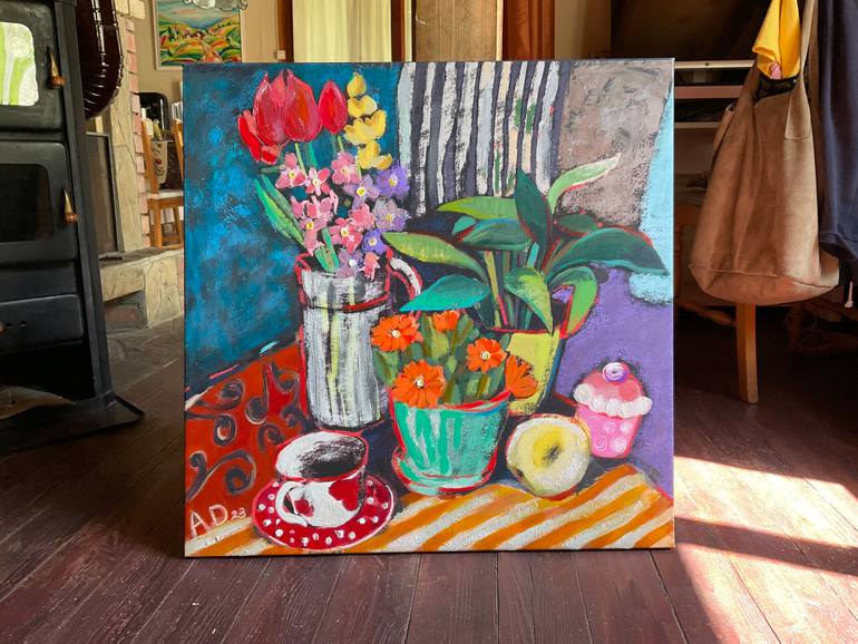 Original Modernism Still Life Painting by Angelina Doseva