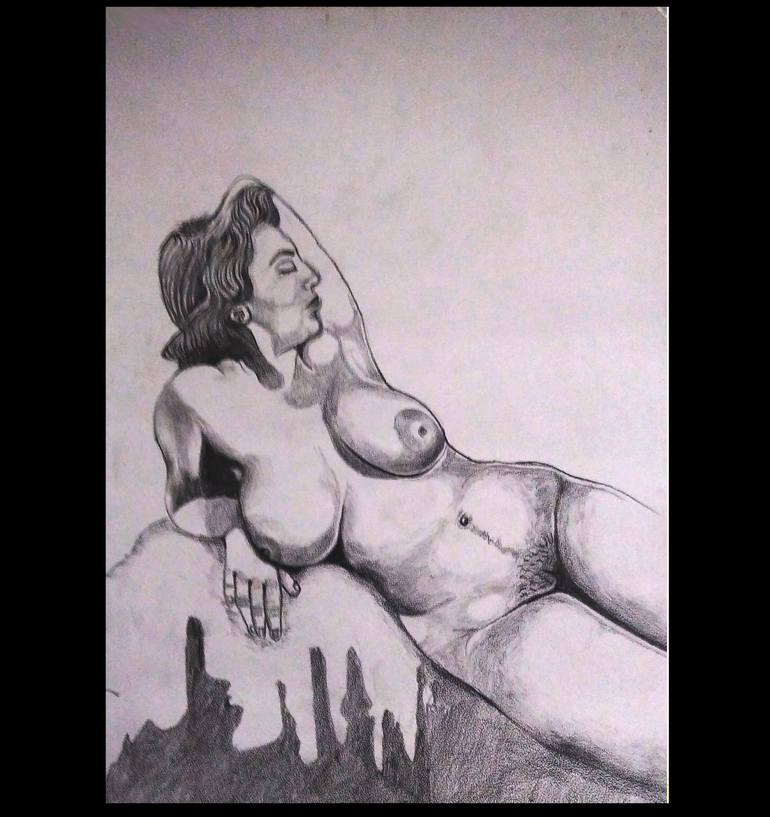 Print of Art Deco Nude Drawings by Sathya Sharma
