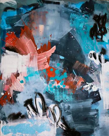 Original Abstract Expressionism Abstract Paintings by ANGELIKI ROUNTOU