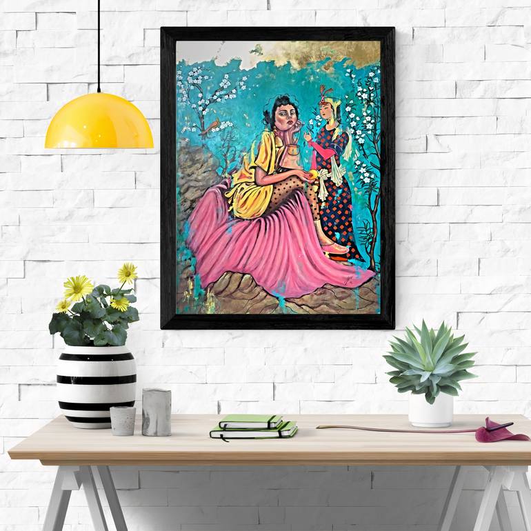 Original Figurative Women Painting by Saba Askari Alam