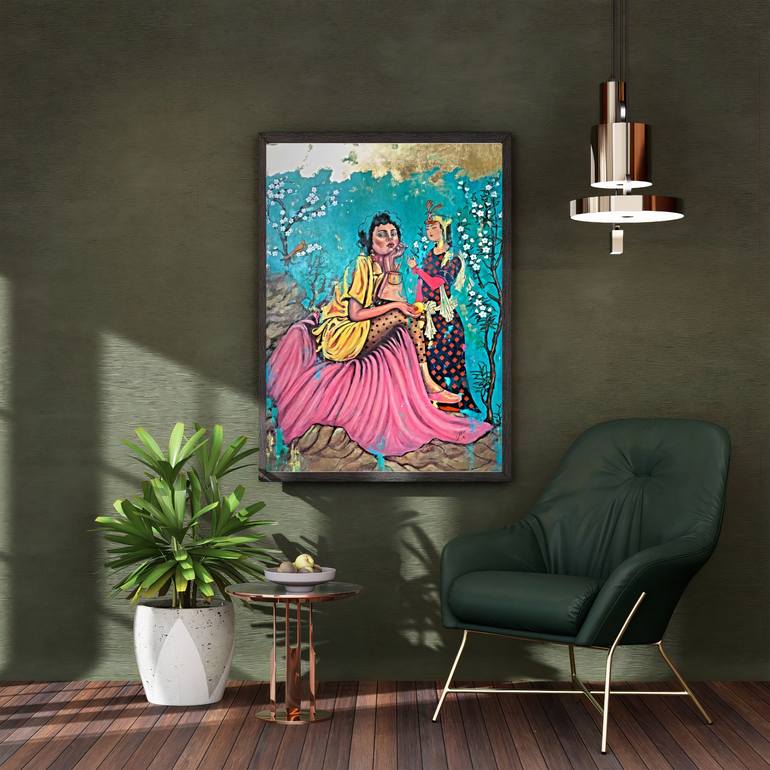 Original Figurative Women Painting by Saba Askari Alam