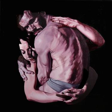 Original Figurative Love Paintings by Hélène Planquelle