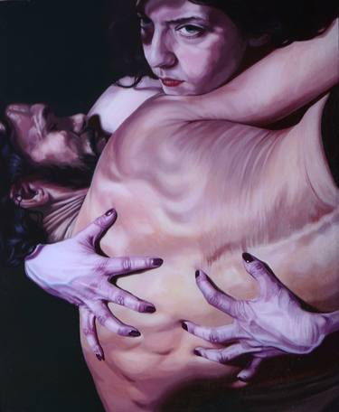 Original Figurative Love Paintings by Hélène Planquelle