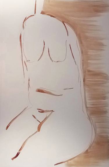 Original Conceptual Nude Paintings by Katrin Bernhardt