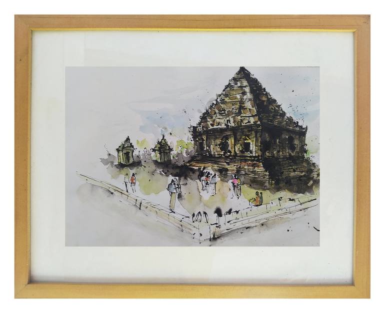 Original Expressionism Architecture Painting by Zakki Fuad