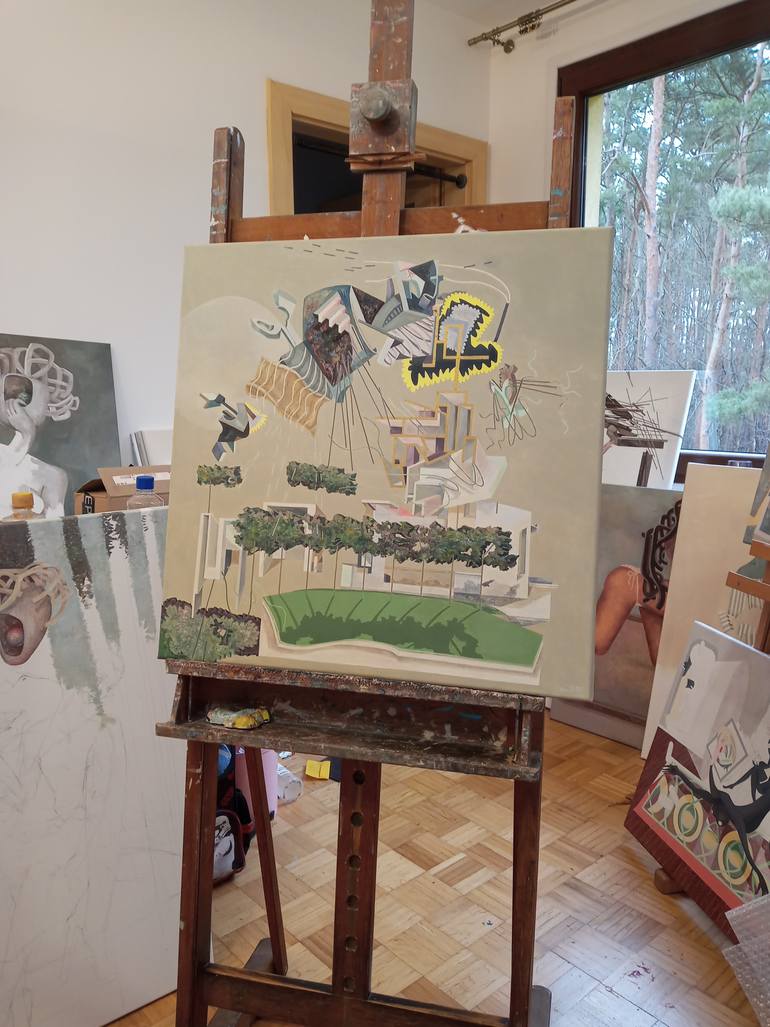 Original Contemporary Abstract Painting by Filip GruszczyńSki