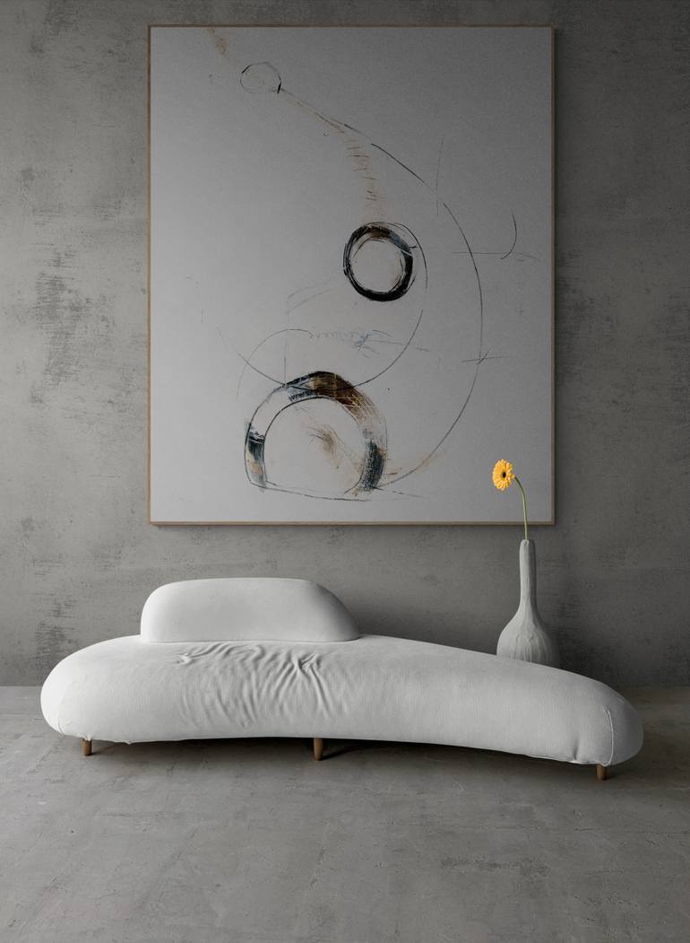 Original Abstract Geometric Painting by Isabelle Fournet