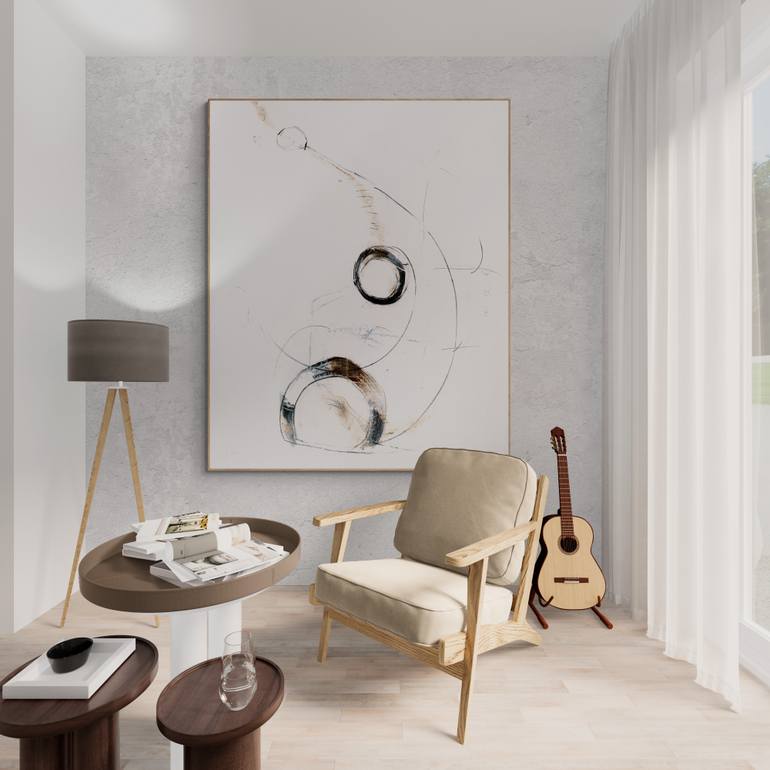 Original Abstract Geometric Painting by Isabelle Fournet