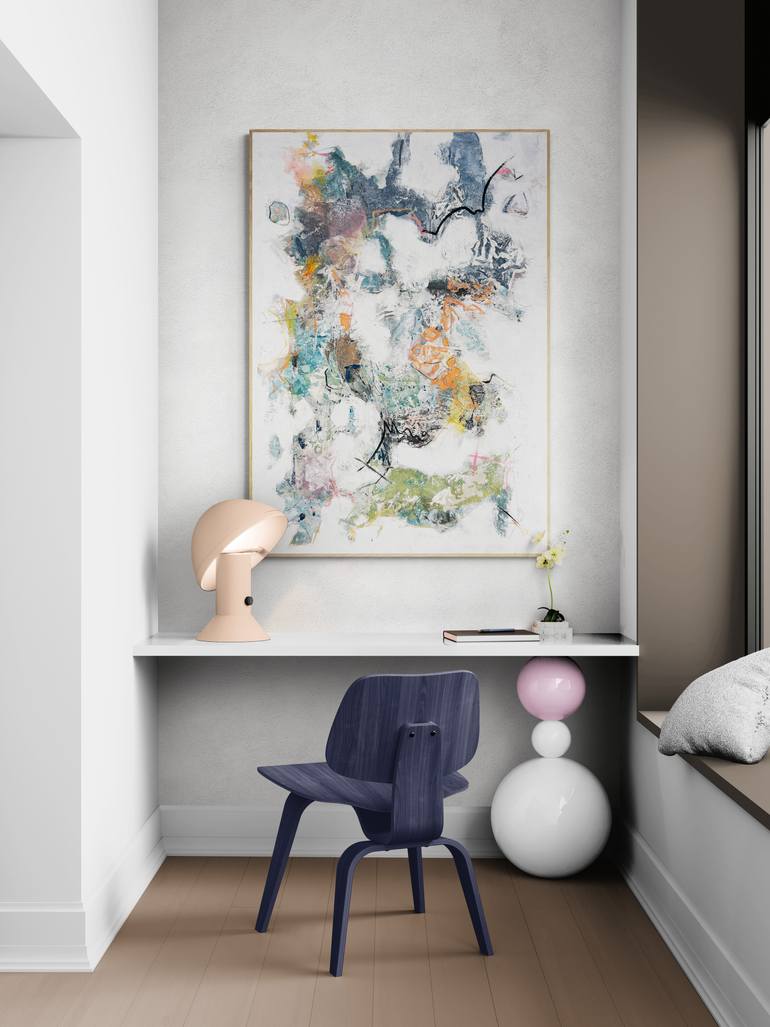 Original Abstract Expressionism Abstract Painting by Isabelle Fournet