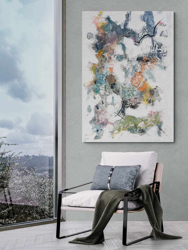 Original Abstract Expressionism Abstract Painting by Isabelle Fournet