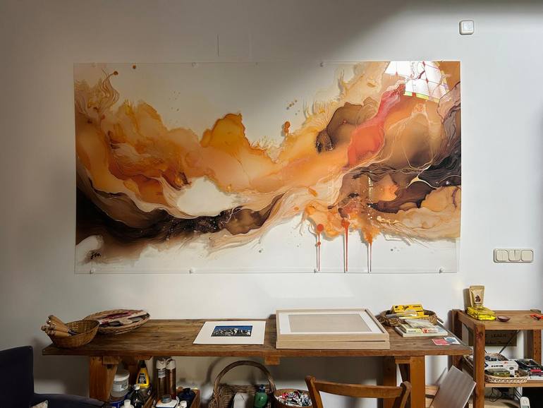 Original Abstract Expressionism Abstract Painting by Isabelle Fournet