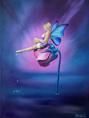 Flower fairy - fantasy painting thumb