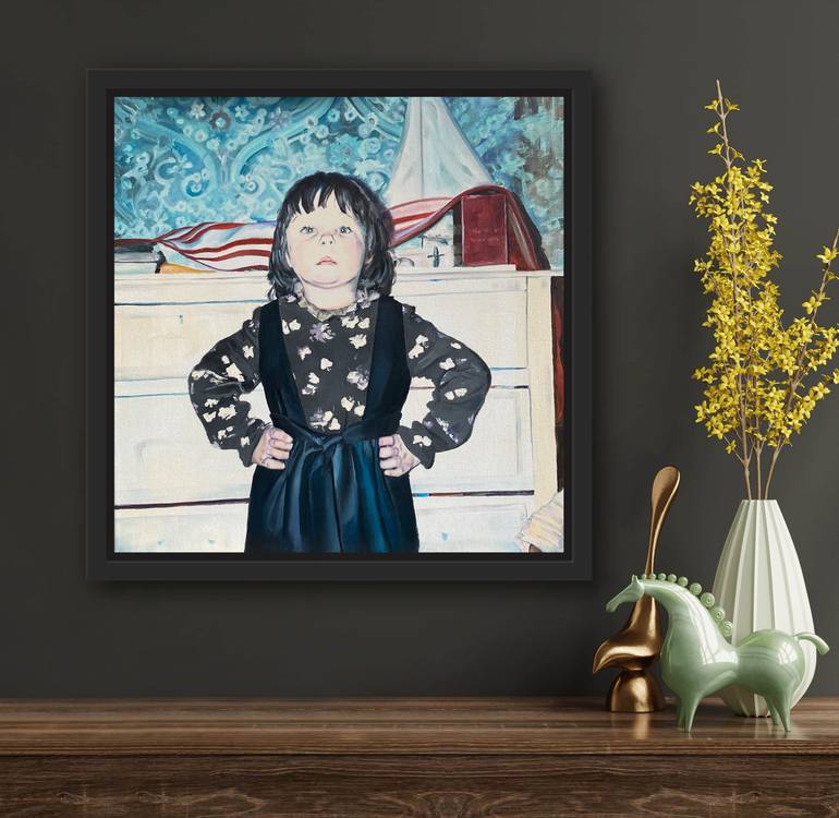 Original Figurative Children Painting by Louise Rieger