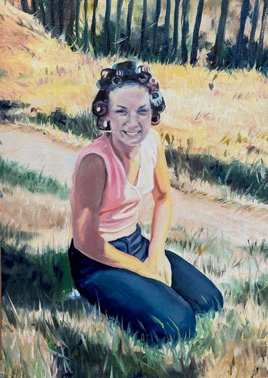 Original Documentary Women Painting by Louise Rieger