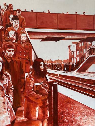 Commuters - Rainham Station 1971 thumb