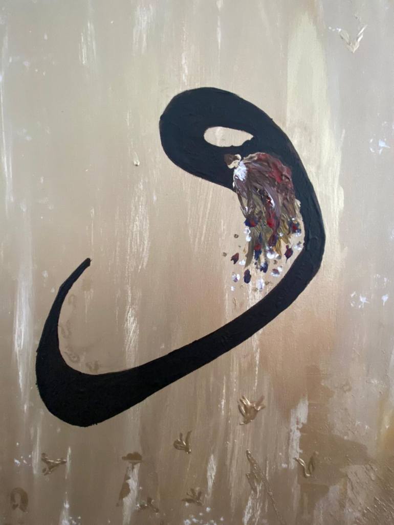 Original Abstract Calligraphy Drawing by Sezgi Ünlü